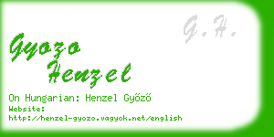 gyozo henzel business card