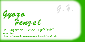 gyozo henzel business card